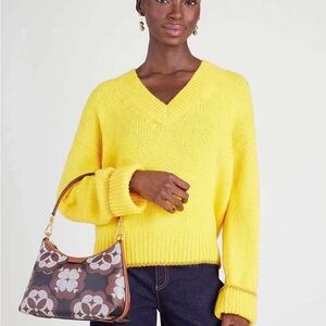 NWT NWT Kate Spade Spade Flower Monogram Reece Small Shoulder Bag Black k9773